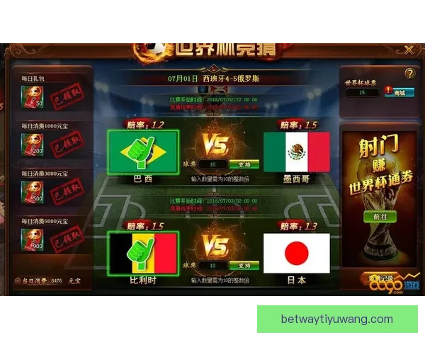 世界杯竞猜赔率全解析及热门比赛胜负趋势全面预测